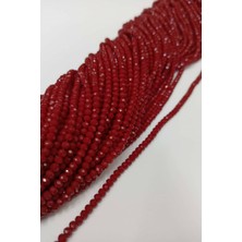 Orta Kırmızı Kristal Boncuk 4 mm
