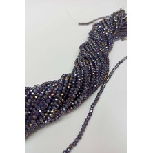 Renkli Gri Kristal Boncuk 4 mm