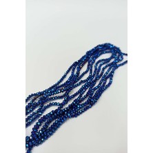 Mavi Koyu Kristal Boncuk 4 mm