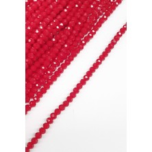 Koyu Kırmızı Mat Kristal Boncuk 4 Mm