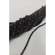 Siyah Kristal Boncuk 4mm