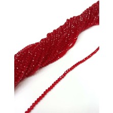 Kırmızı Kristal Boncuk 4 mm