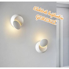 Full Reyon 2 Adet Elektrikle Çalışır, Beyaz Alüminyum Kasa, Oynarbaş Yatakbaşı Aplik, 6 Watt Günışı LED Armatür