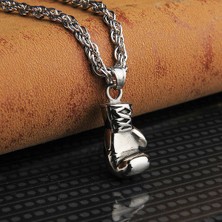 İdol Avm Boks Eldiveni Erkek Çelik Kolye Takı Aksesuar K24 T5