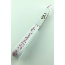 Bebe Pembe Bebek Ayağı Figür Baskılı Grogren Kurdele 1,5 cm