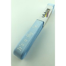 Beyaz Mavi Bebek Figür Baskılı Grogren Kurdele 1,5 cm