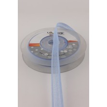 Bebe Mavi Keten Efektli Kurdele 1 cm 10 mt