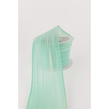 Mint Yeşili Keten Efektli Kurdele 6 cm 10 mt