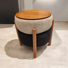 Puff Table Berceste Sehpa Sandık Puf Bir Arada Özel Tasarım Ahşap Sehpa