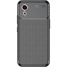 ZORE Samsung Galaxy Xcover 7 Kılıf Uyumlu Kılıf Silikon Karbon Tasarımlı Esnek Negro Kapak