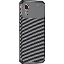 ZORE Samsung Galaxy Xcover 7 Kılıf Uyumlu Kılıf Silikon Karbon Tasarımlı Esnek Negro Kapak