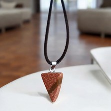 Mga Doğaltaş Kahve Yıldız Taşı Kolye Hediyelik Eşya Sevgili Kolye Sevgiliye Özel Hediye Kahve Simli Yıldız Taşı