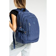 Duomino Fcstore Krinkıl Kumaş Suya Dayanıklı Büyük Boy Koyu Siyah Klinkır Sırt Çantası/laptop Seyahat Okul Çanta