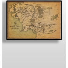 Hari Tasarım Orta Dünya Mordor Haritası Çerçevesiz Poster-Harita Sanatı, Map Art Design