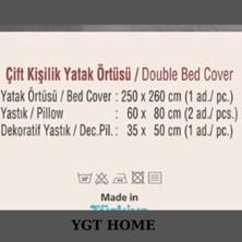 Ygt Home Maria Çift Kişilik 4 Parça Yatak Örtüsü 250x260 Pudra