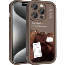 Fibaks Apple iPhone 14 Pro Max Kılıf Kamera Korumalı Yumuşak Kenarlı Coffee Lansman Kapak