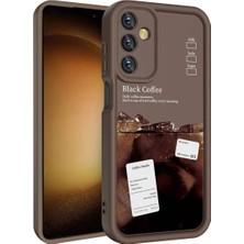 Fibaks Samsung Galaxy A25 Kılıf Kamera Korumalı Yumuşak Kenarlı Coffee Lansman Kapak