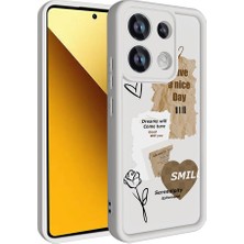 Fibaks Xiaomi Redmi Note 13 4g Kılıf Kamera Korumalı Yumuşak Kenarlı Coffee Lansman Kapak