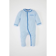 DeFacto Erkek Bebek Çizgili Uzun Kollu Penye Tulum Pijama C3537A524AU