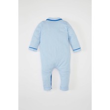 DeFacto Erkek Bebek Çizgili Uzun Kollu Penye Tulum Pijama C3537A524AU