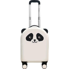 Travel Buddies Sevimli Panda Bavul Siyah Beyaz