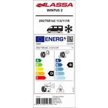 Lassa 205/75 R16C 113/111R Wintus 2 Kış Lastiği (Üretim Yılı: 2024)