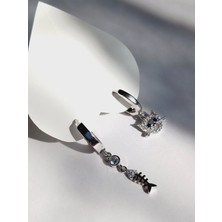 Keskin Gümüş 925 Ayar Gümüş Kedi Balık Kombin Tasarım Trend Kadın Küpe Doğum Günü Hediye