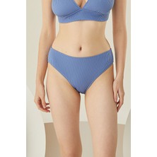 Loya Mavi Reps Yüksek Bel Tek Alt Bikini