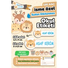 Msticker Okul Etiketi Kalem Defter Kişiye Özel Isim Yazılabilen Etiket 180 Adet