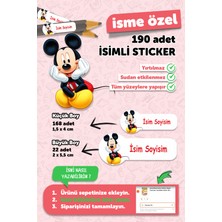 Msticker Okul Etiketi Kalem Defter Etiketi Özel Isim Yazılabilen Etiket 180 Adet