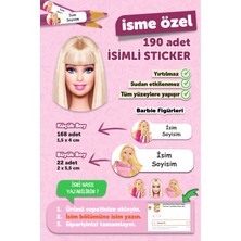 Msticker Okul Etiketi Kalem Defter Etiketi Iş Makinaları Özel Isim Yazılabilen Etiket - 190 Adet