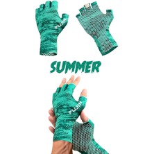 Fujin Pro Angler Summer Gloves Green