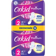 Orkid Platinum Uzun (Boy 2) 12 adet Hijyenik Ped