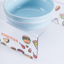 Pawstar Fast Food Tekli Seramik Pleksi Kedi Köpek Mama Su Kabı