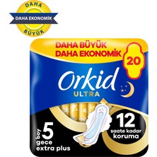 Orkid Hijyenik Ped Ultra Gece Ekstra Plus 20 Adet