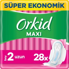 Orkid Maxi Hijyenik Ped Uzun Süper Ekonomik Paket 28 Ped