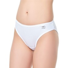 Uslular TKD715 / Elastan Düz Bikini (6 Adet) | Beyaz