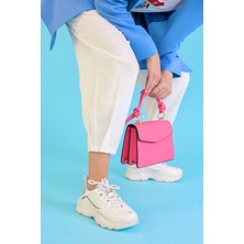 Stil Durağı Luces Model 5 cm Kalın Tabanlı Yeni Sezon Sneakers Spor Ayakkabı Beyaz