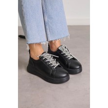 Stil Durağı Mond Model 4 cm Tabanlı Taş Detaylı Spor Ayakakbı Sıy.tas