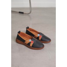 Stil Durağı AD6033  model toka detaylı orjinal deri babet SIYAH