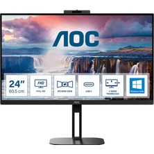 Aoc 24V5CW/BK 23,8" 1ms, 75hz, Full Hd, Hdmı, Dp, Usb, 2X5W Hoparlör, Pivot, IPS Panel Monitör