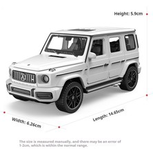 Zhouhuan2shop 1:32 Mercedes-Benz Amg G63 Alaşım Araba Modeli Simüle Metal Oyuncak Araba Beyaz (Yurt Dışından)