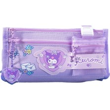 Zhouhuan2shop Sanrio Kalem Çantası Büyük Kapasiteli Kuromi Kalem Kalem Kutusu Kadın Ilkokul Ortaokul Öğrencisi Sevimli Çok Fonksiyonlu Kırtasiye Çantası (Yurt Dışından)