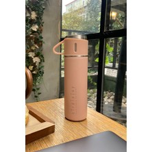 Birdiejay Mıldra Thermos Toz Pembe Çelik Bardaklı Termos