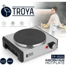 Troya By Hook TR-525 Inox 1500 Watt Elektrikli Hotplate Ocak