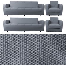 Bibaha Home Balpeteği 3+3+1+1 Lastikli Kanepe Örtüsü | Lastikli Koltuk Örtüsü | Koltuk Kılıfı Takımı