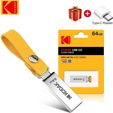 Kodak 64GB. Dönüştürücü Hediye K122 Usb Flash Bellek 64GB. Orjinal Sağlam Metal