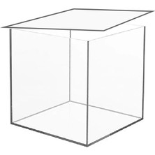 Trend Pleksi Şeffaf Kapaklı Çok Amaçlı Saklama Kutusu (15CM x 15CM x 15CM)