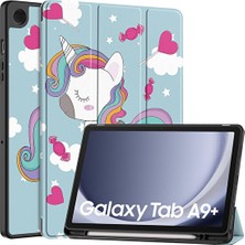 Seniee Samsung Galaxy Tab A9 Plus 2023 Için Otomatik Uyandırma Uyku Özellikli Darbeye Dayanıklı Tablet Kılıfı (Yurt Dışından)