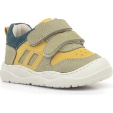 Rakerplus Schaggy Hakiki Deri Sarı Yeşil Bebek Spor Ayakkabı